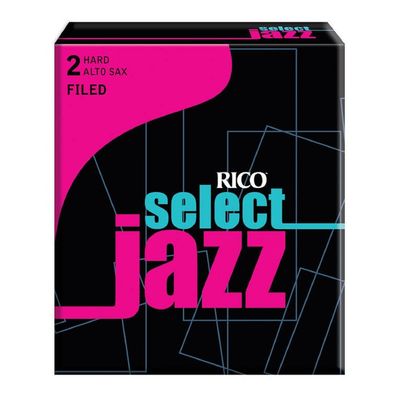 Трости для саксофона альт Rico RSF10ASX2H Select Jazz, размер 2, жесткие (Hard), 10шт