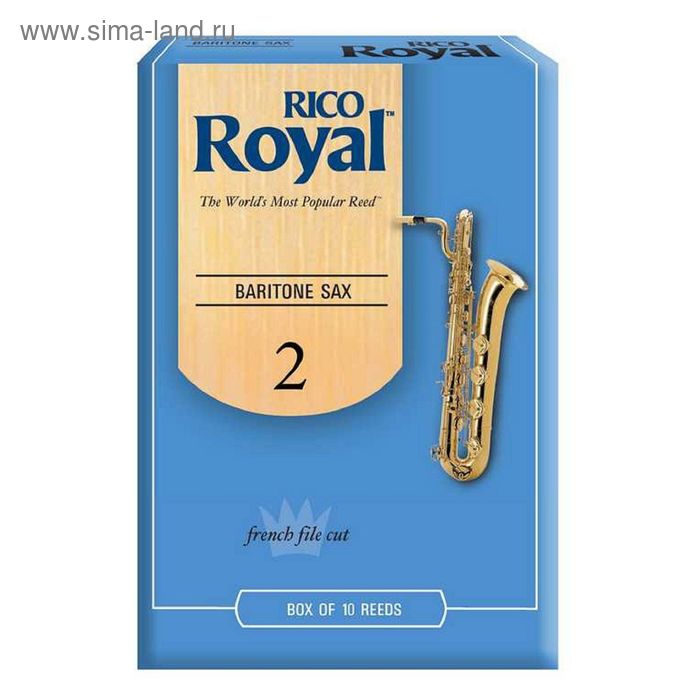 Трости для саксофона баритон Rico RLB1020 Rico Royal, размер 2.0, 10шт