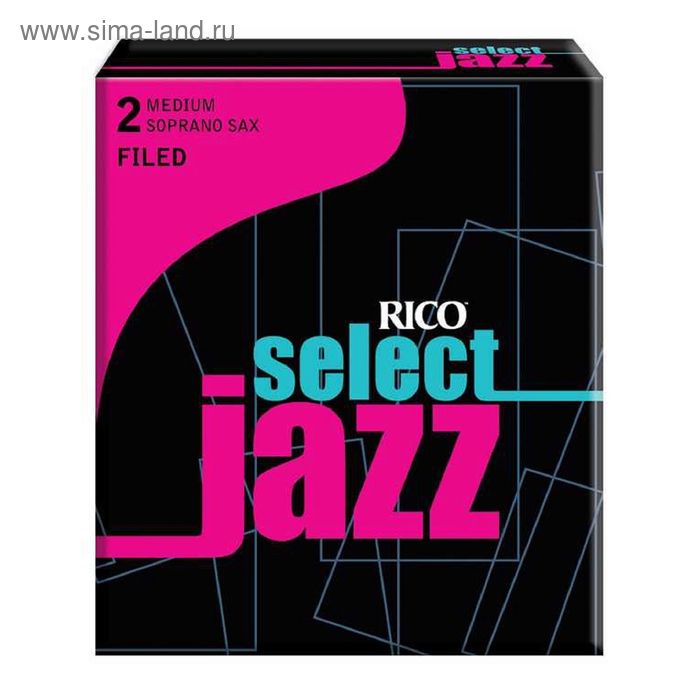 

Трости для саксофона сопрано Rico RSF10SSX2M Select Jazz, обработ. низ среза, размер 2 Medium, 10шт