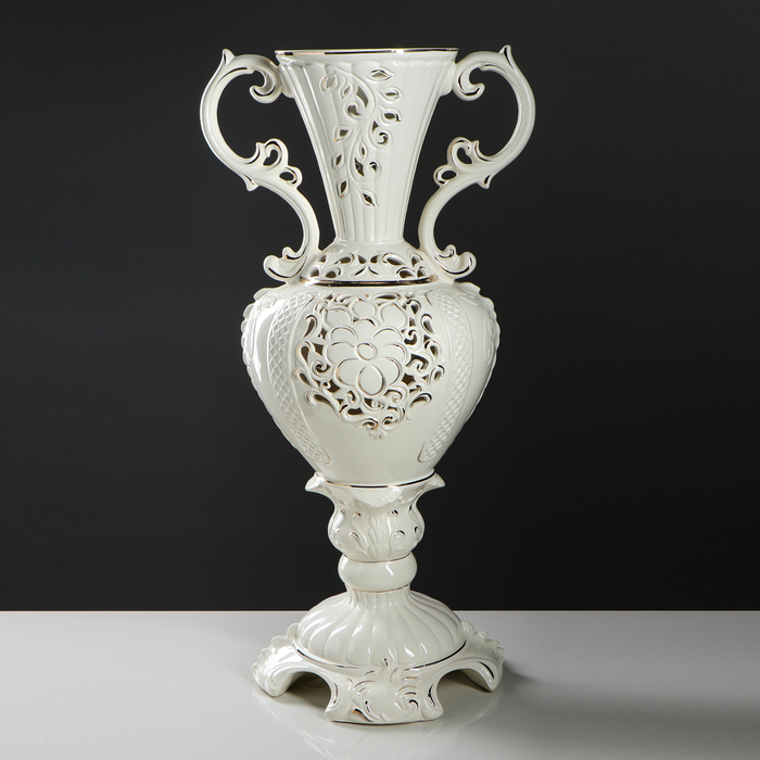 Ваза "Валенсия" белая, резка