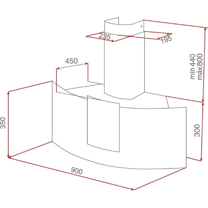 Вытяжка Teka DU 90, черный