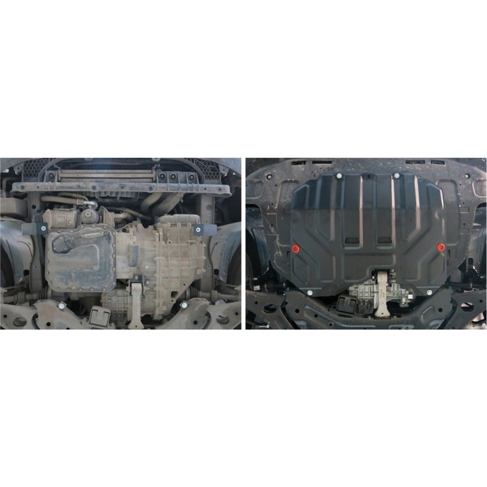 Защита картера и КПП АвтоБРОНЯ для Kia Sportage 2010-2016, крепеж в комплекте, сталь, 2 мм, 111.02352.1