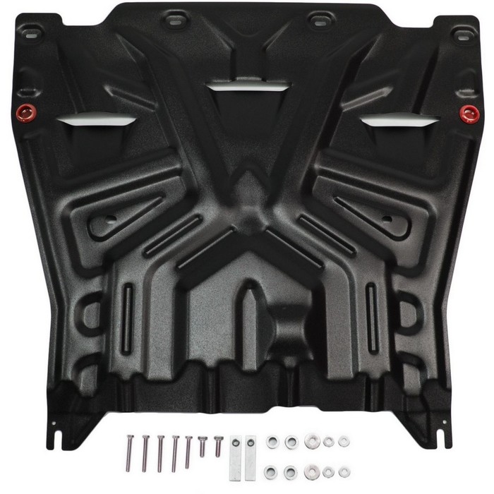 Защита картера и КПП АвтоБРОНЯ для Kia Optima (V - 2.0 150л.с.; 2.4 188л.с.; 2.0T 245л.с.) 2016-н.в., крепеж в комплекте, сталь, 2 мм, 111.02837.1