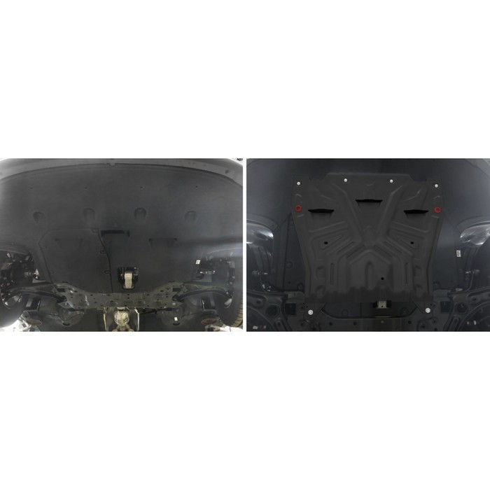 Защита картера и КПП АвтоБРОНЯ для Kia Optima (V - 2.0 150л.с.; 2.4 188л.с.; 2.0T 245л.с.) 2016-н.в., крепеж в комплекте, сталь, 2 мм, 111.02837.1