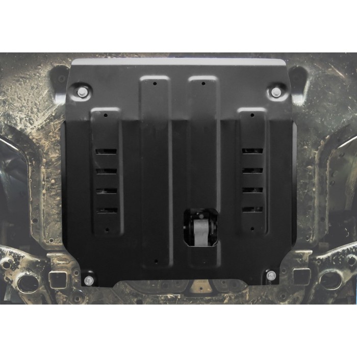 Защита картера и КПП АвтоБРОНЯ для Kia Sorento Prime (V - 2.4; 2.2d; 3.3) 2015-2017 2018-н.в., крепеж в комплекте, сталь, 2 мм, 111.02831.1