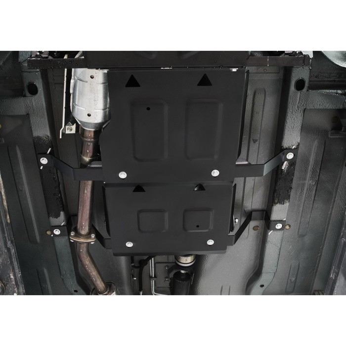 Защита КПП и РК АвтоБРОНЯ для Lada 4х4 2001-н.в., крепеж в комплекте, сталь, 2 мм, 111.06020.1