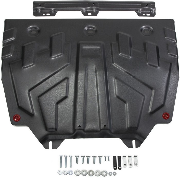 Защита картера и КПП АвтоБРОНЯ (увеличенная) для Mazda CX-5 (V - 2.0; 2.5) 2011-2015 2015-2017, крепеж в комплекте, сталь, 2 мм, 111.03817.1