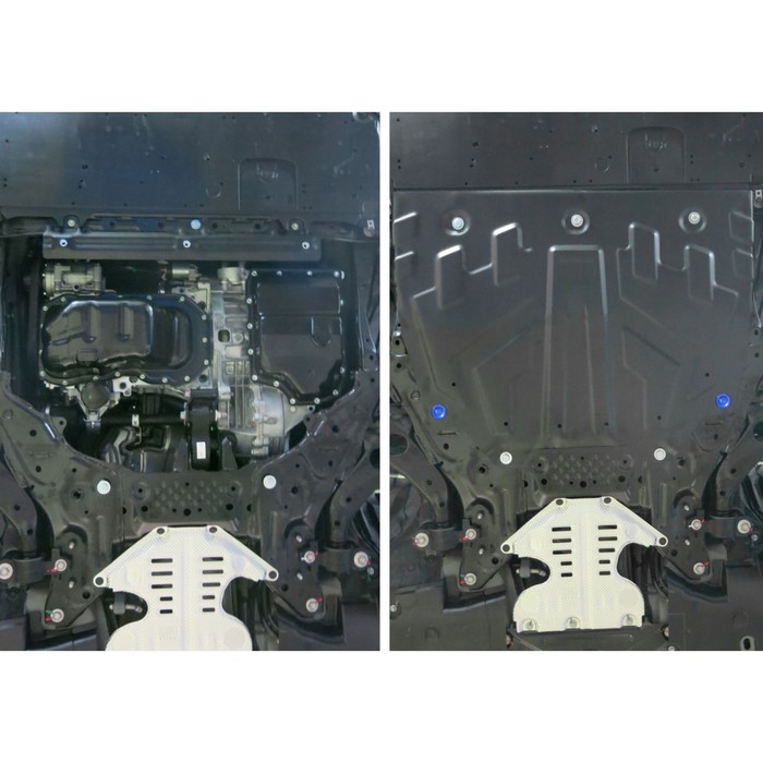 Защита картера и КПП АвтоБРОНЯ (увеличенная) для Mazda CX-5 (V - 2.0; 2.5) 2011-2015 2015-2017, крепеж в комплекте, сталь, 2 мм, 111.03817.1