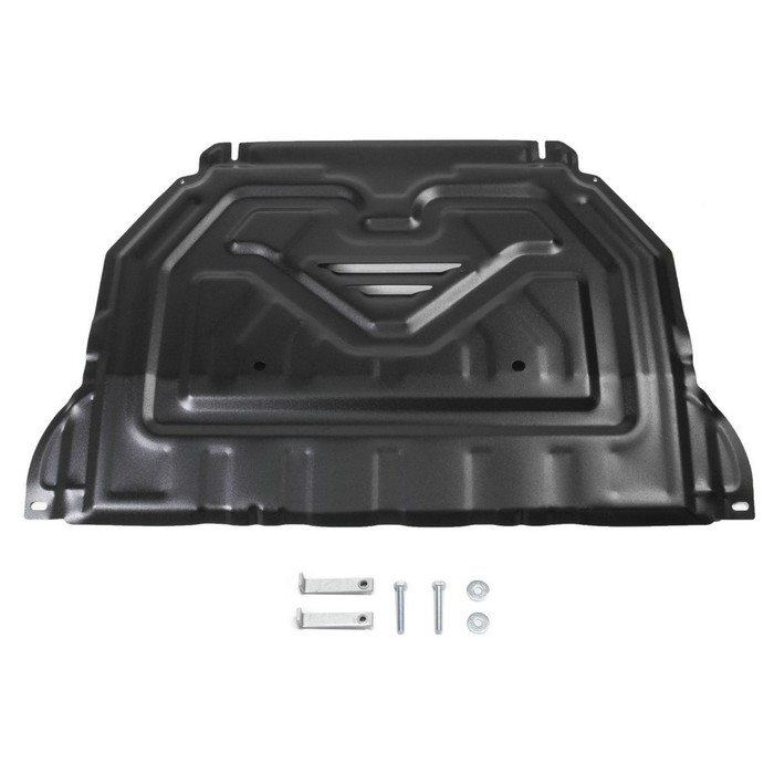 Защита картера и КПП АвтоБРОНЯ для Mitsubishi Outlander (V - 2.0; 2.4; 3.0) 2012-2015 2015-н.в., крепеж в комплекте, сталь, 2 мм, 111.04036.1