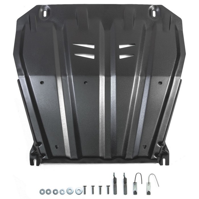 Защита картера и КПП АвтоБРОНЯ для Nissan X-Trail (V - 2.0; 2.5) 2007-2015 2015-н.в., крепеж в комплекте, сталь, 2 мм, 111.04158.1