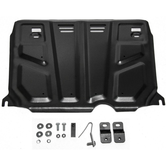 Защита картера и КПП АвтоБРОНЯ для Toyota Corolla (V - 1.6; 1.8) 2007-2016 / (V - 1.6) 2016-н.в., крепеж в комплекте, сталь, 2 мм, 111.05799.1