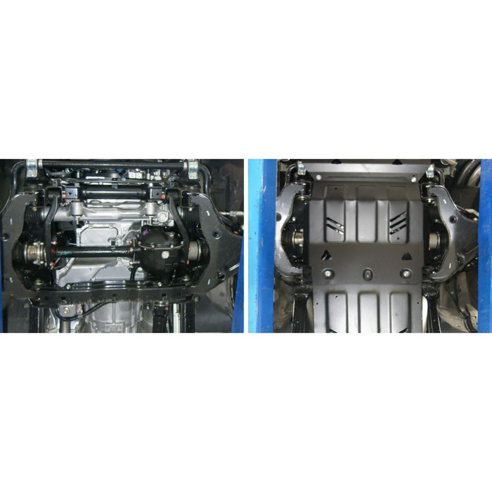 Защита картера АвтоБРОНЯ для Mitsubishi Pajero Sport (V - 3.0; 2.4d) 2016-н.в., крепеж в комплекте, сталь, 2 мм, 111.04041.1