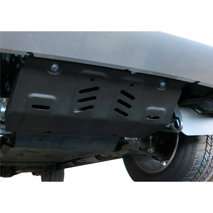 Защита радиатора АвтоБРОНЯ для Mitsubishi Pajero Sport (V - 3.0; 2.4d) 2016-н.в., крепеж в комплекте, сталь, 2 мм, 111.04046.1