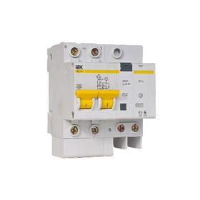 

Дифф. автомат IEK, двухполюсный, 4 мод., C 63 А, 300 мА, тип AC, 4.5 кА, АД-12, MAD10-2-063-C-300