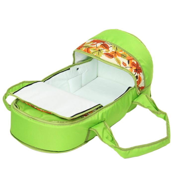 Коляска-трансформер «Гном», пластиковые колёса, оттенки зелёного, рисунок МИКС