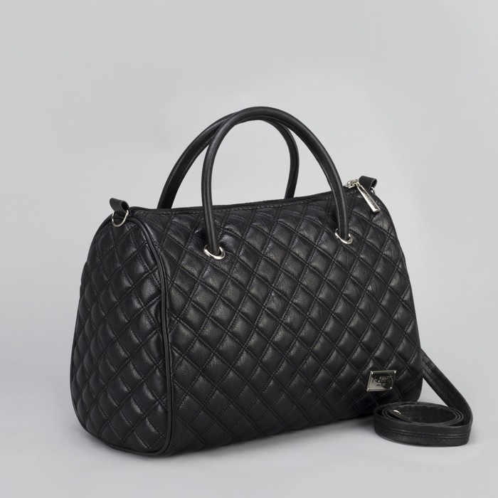 Сумка женская на молнии, 1 отдел, наружный карман, цвет чёрный