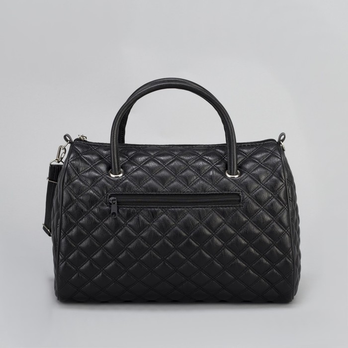 Сумка женская на молнии, 1 отдел, наружный карман, цвет чёрный