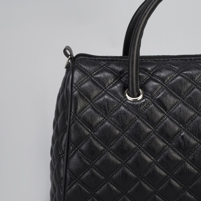 Сумка женская на молнии, 1 отдел, наружный карман, цвет чёрный