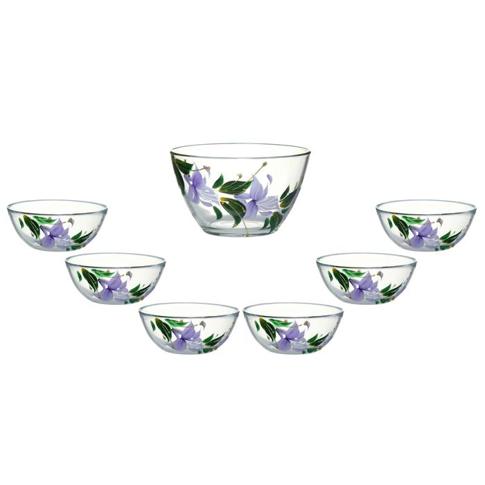 Набор салатников "Гладкий", 7 предметов: 1 шт 1,5 л, 6 шт 250 мл