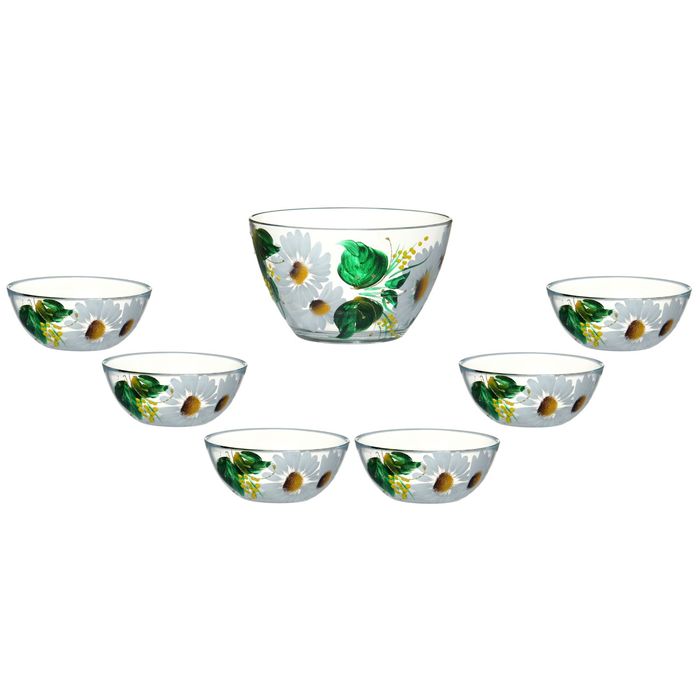 Набор салатников "Гладкий", 7 предметов: 1 шт 1,5 л, 6 шт 250 мл