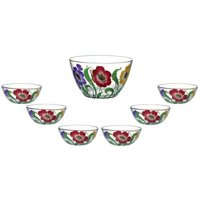 Набор салатников "Гладкий", 7 предметов: 1 шт 1,5 л, 6 шт 250 мл