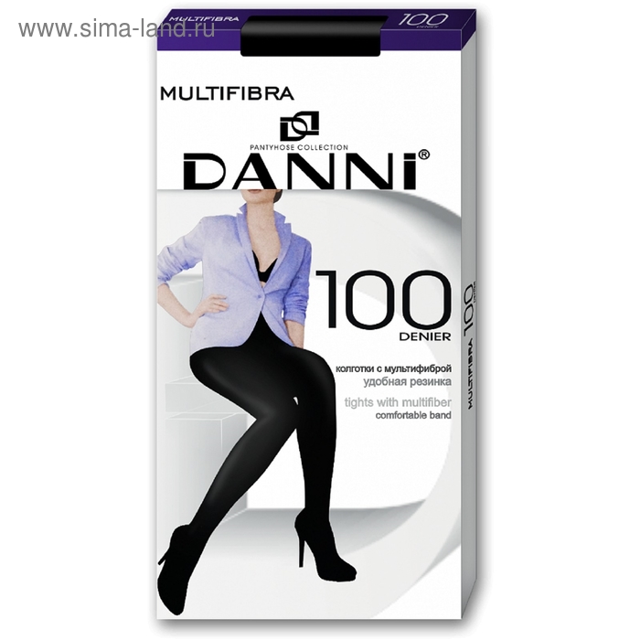 Колготки женские Danni Multifibra 100 черный, р-р 2