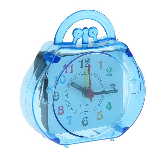 Будильник серия Воздух. ,Кошелек стрелки светятся микс 8,*8,5см