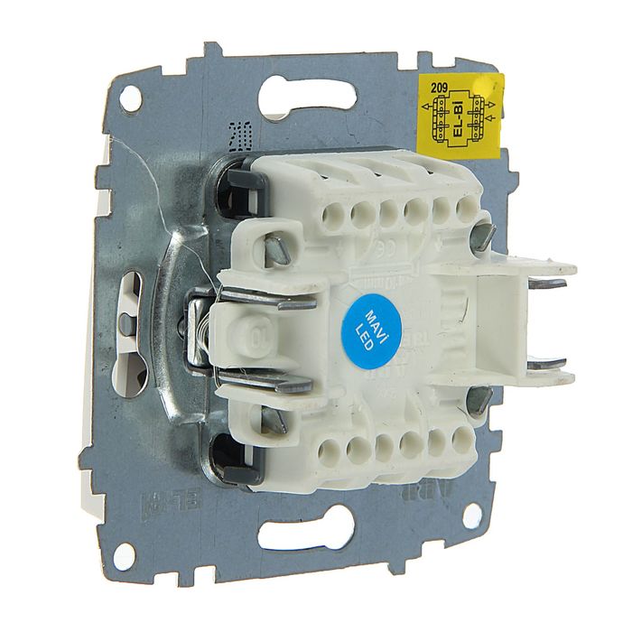 Переключатель ABB Cosmo, одноклавишный, с подсветкой, сх.6, белый, 619-010200-210