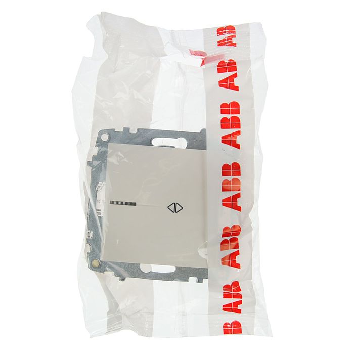 Переключатель ABB Cosmo, одноклавишный, с подсветкой, сх.6, белый, 619-010200-210