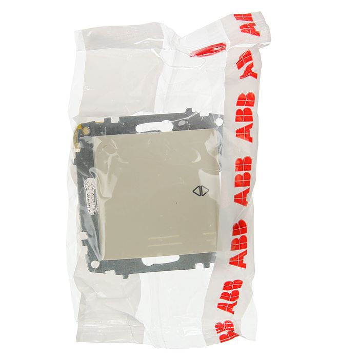 Переключатель ABB Cosmo, одноклавишный, сх.6, кремовый, 619-010300-209