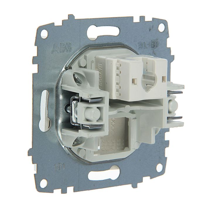Розетка ABB Cosmo, TF (RJ 11 + гнездо), алюминий, 619-011000-221