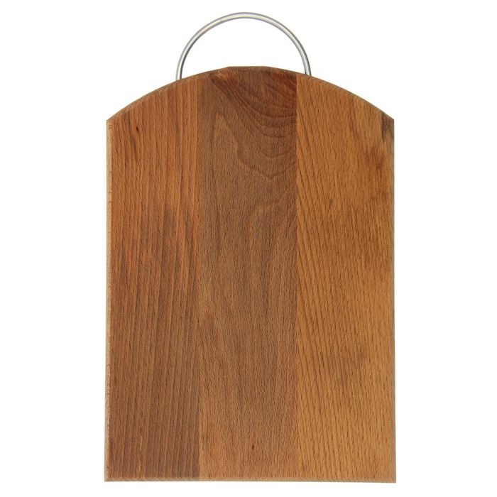 Доска разделочная "Полубочка" малая, с металлической ручкой