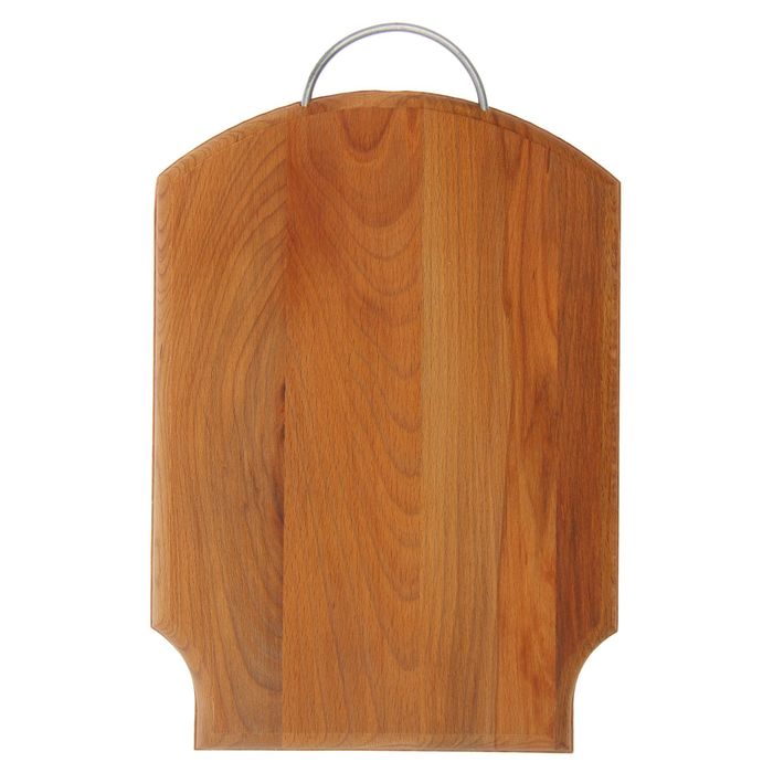 Доска разделочная "Щит" большая, с металлической ручкой