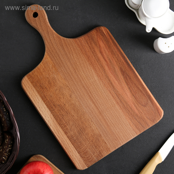 

Доскa рaзделочнaя Премиум «Для подaчи» с ручкой, 40×25×1,8 см, бук