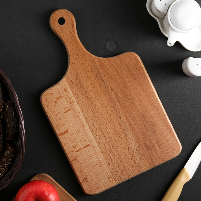 Доска разделочная, с ручкой средняя