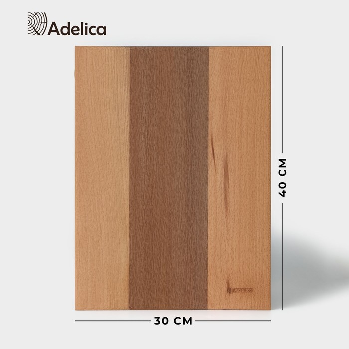 фото Доска разделочная adelica премиум «профессиональная», 40×30×2 см, массив бука