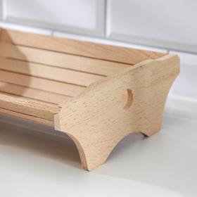 Корзинка для хлеба деревянная «Хозяюшка» средняя, бук, 25×19×7,5 см от Сима-ленд