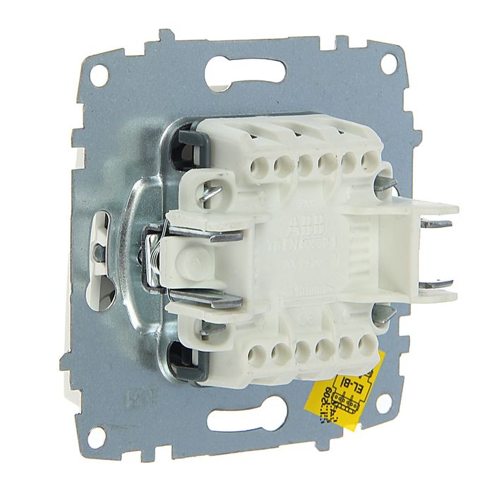 Переключатель ABB Cosmo, одноклавишный, сх.6, белый, 619-010200-209