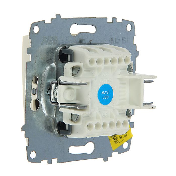 Переключатель ABB Cosmo, одноклавишный, с подсветкой, сх.6, кремовый, 619-010300-210