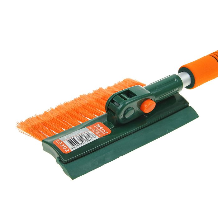 Щетка cо скребком "Li-Sa" LS202, порол. ручка, резин. скребок, 45 см