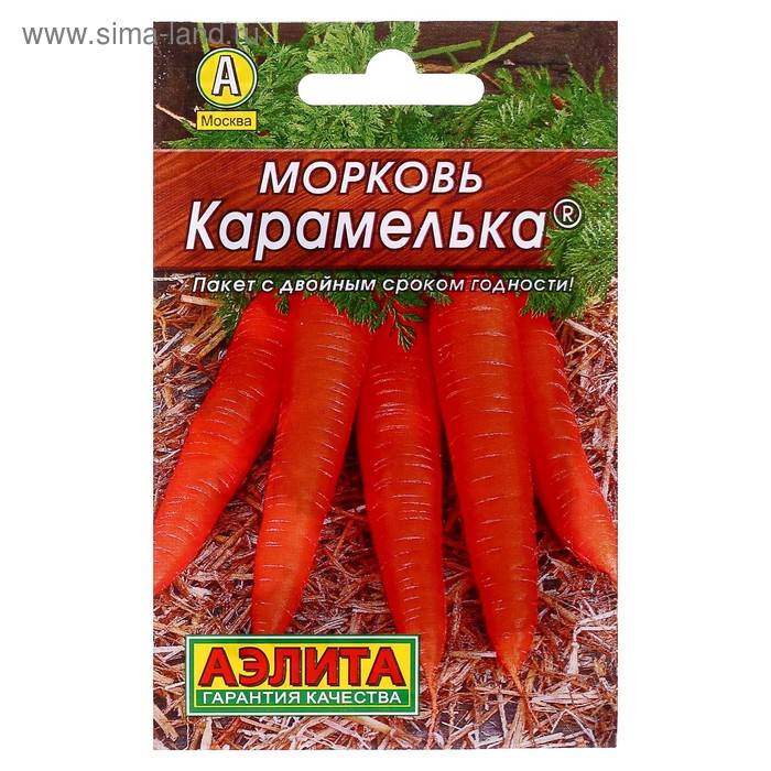 Семена Морковь Карамелька Лидер, 2 г , семена морковь карамелька серия лидер аэлита