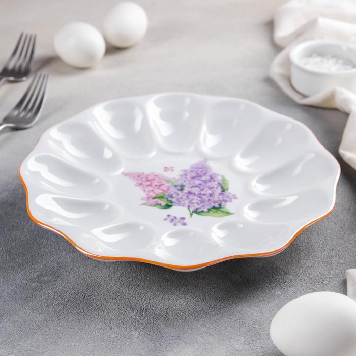 Блюдо для фаршированных яиц 22 см "Сирень"