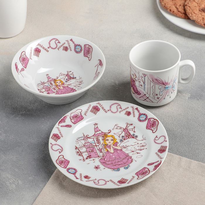 Набор посуды "Принцеска". 3 предмета