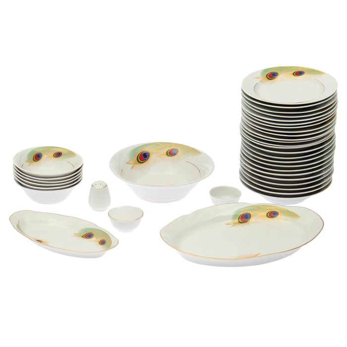 Сервиз столовый "Пава", 36 предметов, 2 вида тарелок