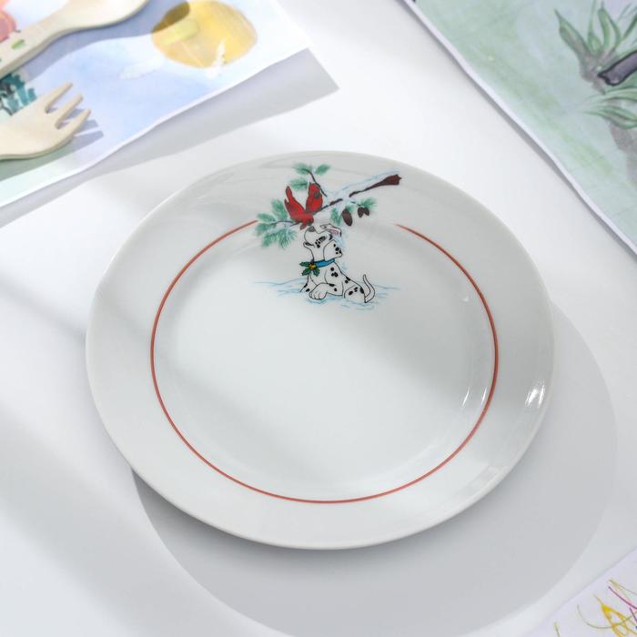 Тарелка мелкая 17 см "Далматинцы"