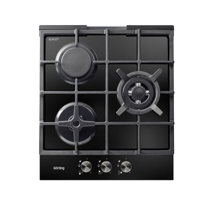 Варочная поверхность Körting HGG 485 CTN, газовая, 3 конфорки, черный