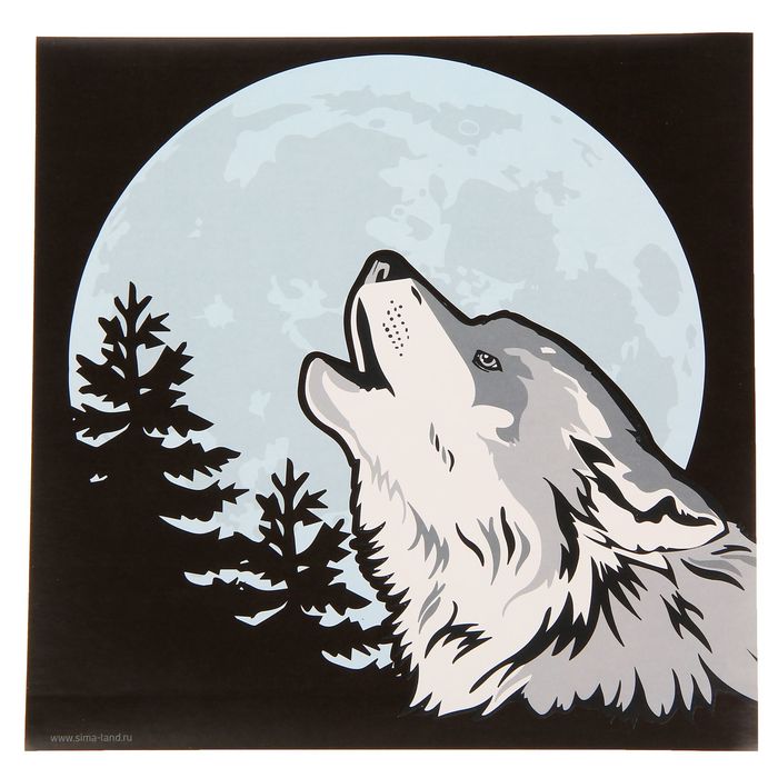 Наклейка на авто "Волк" 18х18см