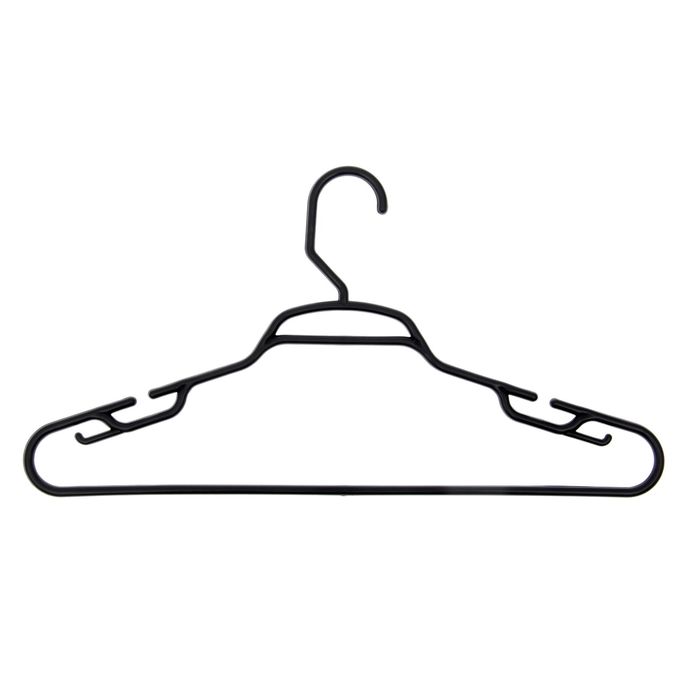 Вешалка-плечики размер 48-50, тонкая для верней одежды, цвет чёрный