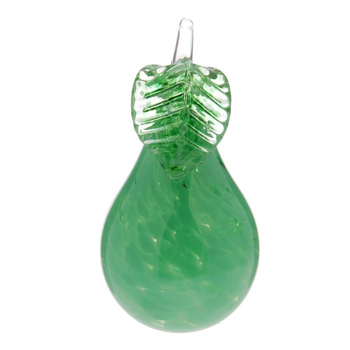 Сувенир стекло в стеклокрошку "Груша зелёная" 10х10х14 см