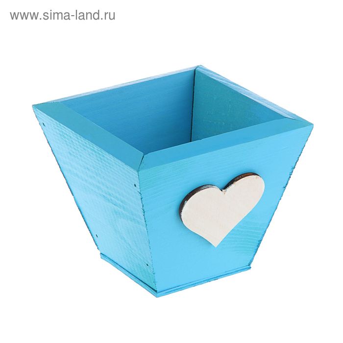 фото Ящик реечный синее, мини, 11 х 11 х 9,5 см правильная упаковка